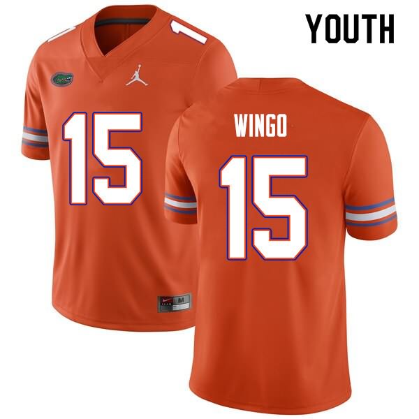 Youth NCAA Florida Gators Derek Wingo #15 Stitched Authentic Nike Orange College Football Jersey CIT1565JI